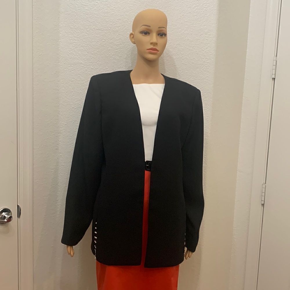 Katherine Lindsay By Matthew Black Diamond Studded Evening Event Dinner Jacket